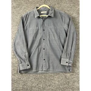 Outerknown Corduroy Shirt Mens XL Blue Organic Cotton Button Down Long Sleeve